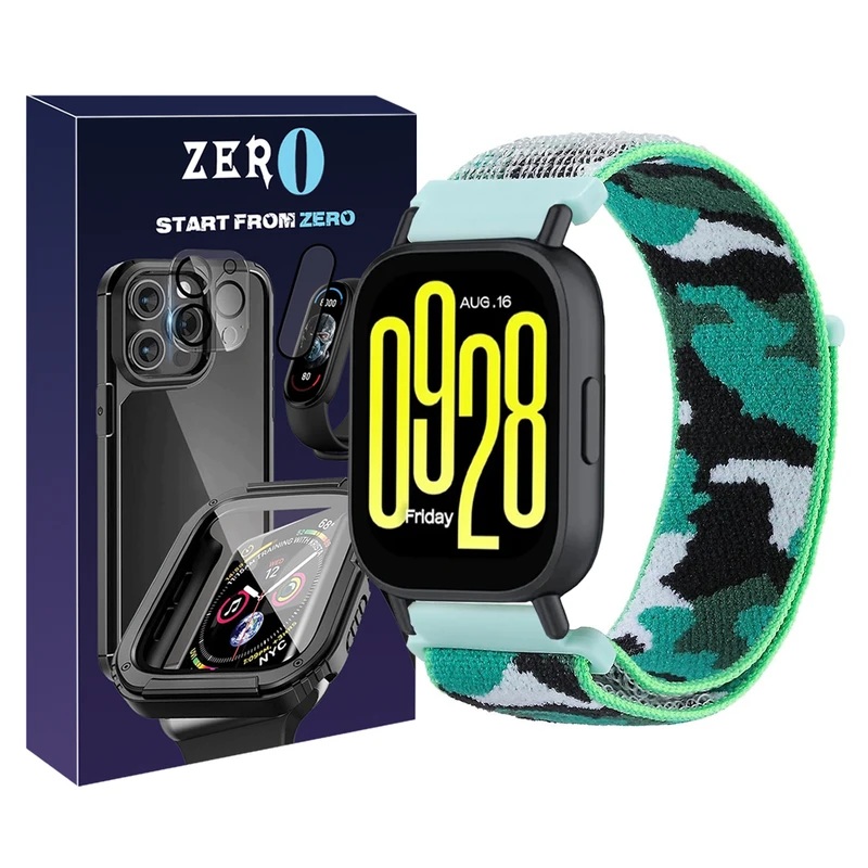 بند زیرو مدل Nylon Army ZR TW مناسب برای ساعت هوشمند شیائومی Redmi Watch 5 Active / Redmi Watch 5 Lite