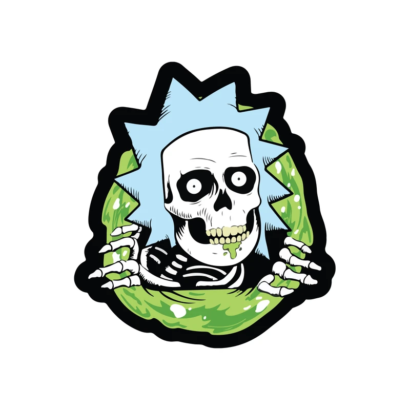 برچسب لپ تاپ پویا مارکت طرح ریک مورتی کد 1632