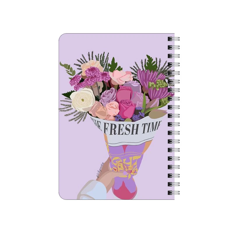 دفترچه یادداشت بامبیلیپ مدل چوبی طرح دسته گل کد 1346029