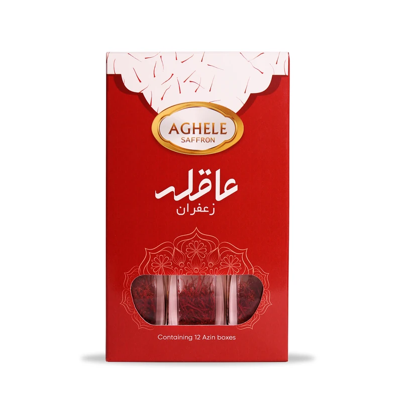 زعفران آذین عاقله-0.5 گرم بسته 12 عددی