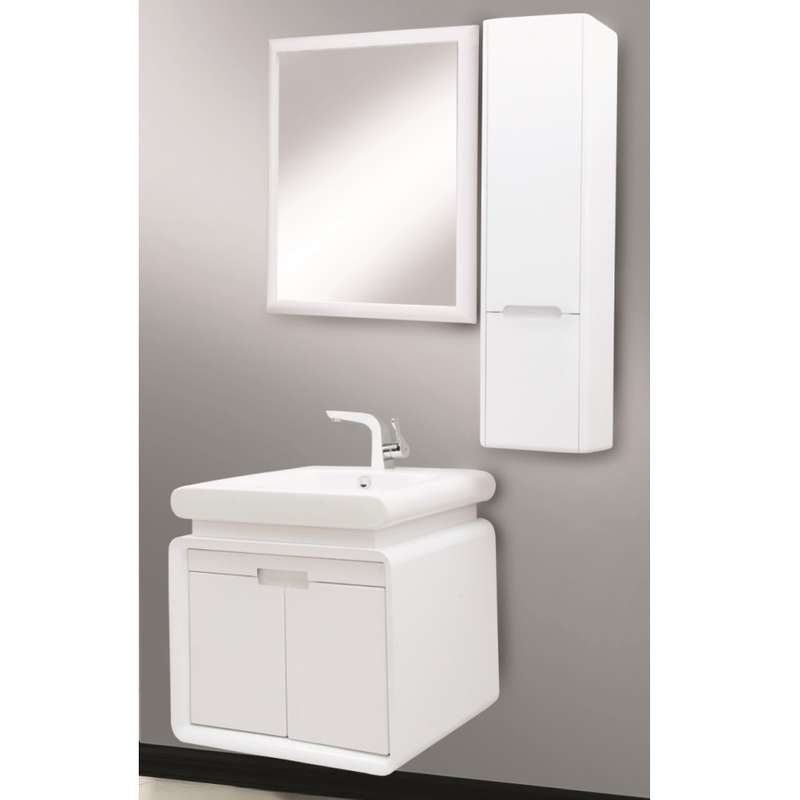 ست کابینت و روشویی بومرنگ مدل لاریس به همراه آینه و باکس