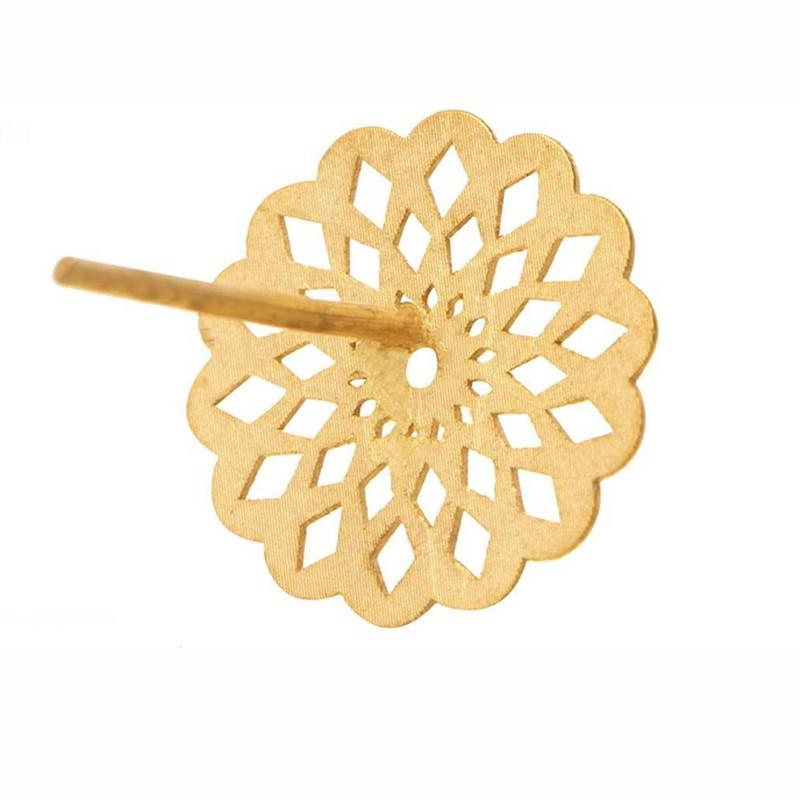 گوشواره میخی طلا 18 عیار زنانه نیکان گلد مدل NK 5689 - 4