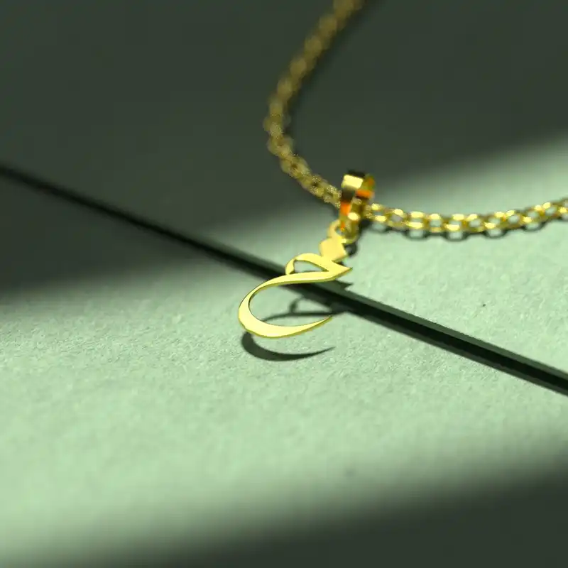 گردنبند طلا 18 عیار زنانه مدوپد مدل حرف خ کد I3-1-1789