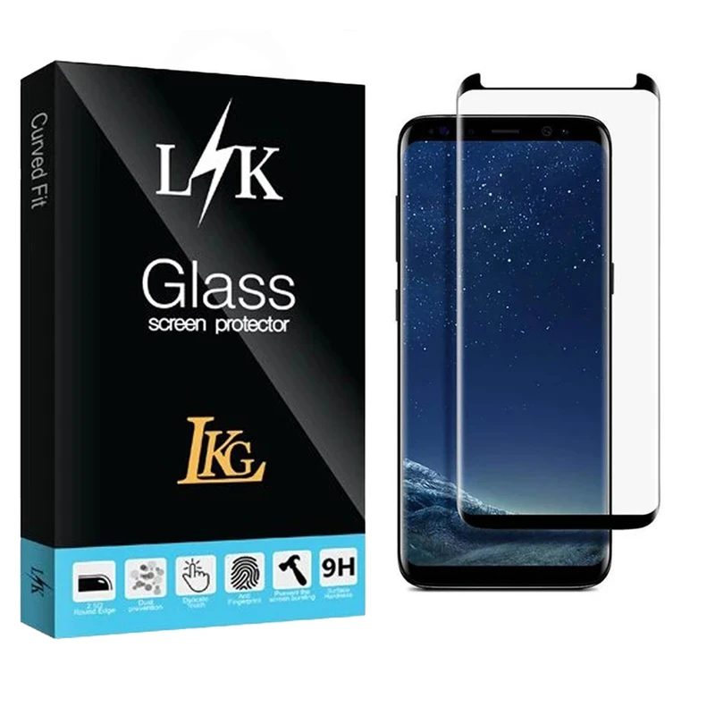 محافظ صفحه نمایش ال کا جی مدل فول چسب مناسب برای گوشی موبایل سامسونگ Galaxy S8 4G