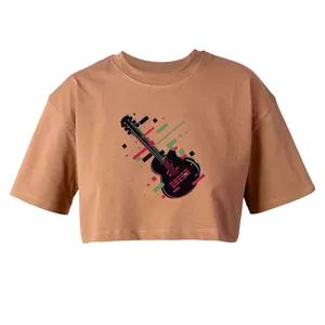 کراپ‌تاپ آستین کوتاه زنانه مدل گیتار کد L31 K