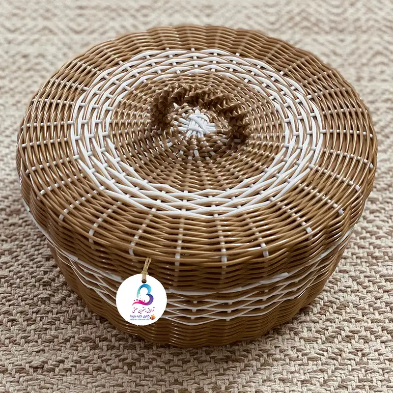 سبد نان و سبزی حصیر بافی کلبه بلوط مدل مینو کد 02