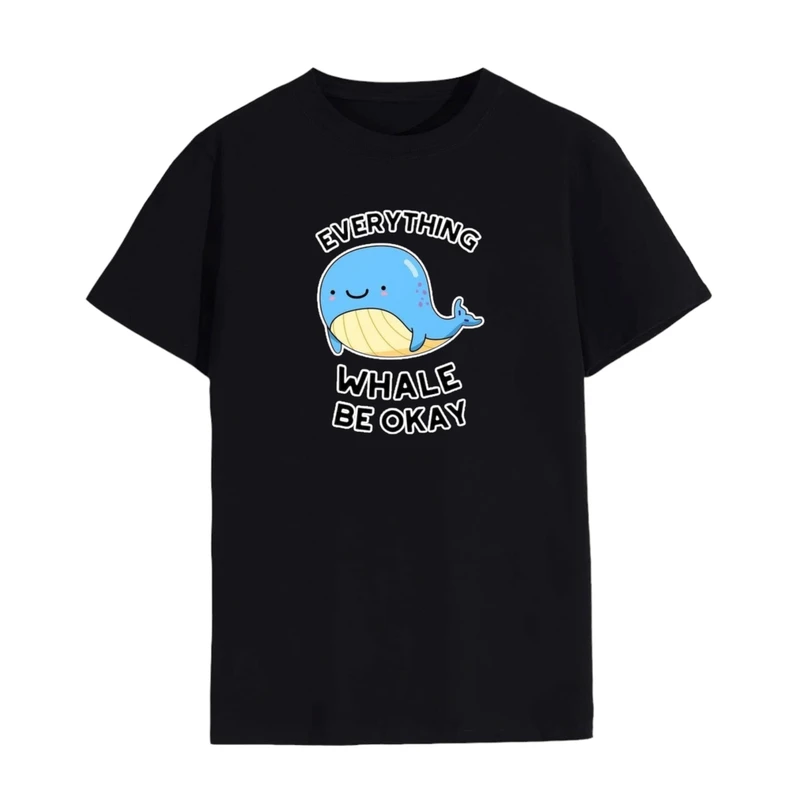 تی شرت لانگ آستین کوتاه زنانه مدل نهنگ کد 3