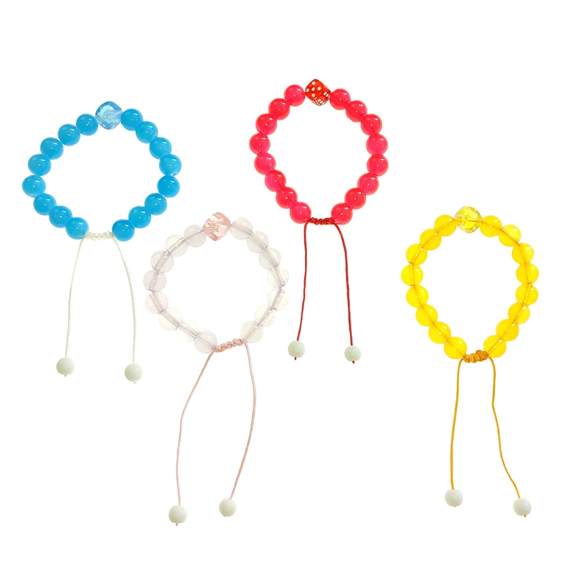 دستبند دخترانه لیمونار گالری مدل مهره و تاس مجموعه چهار عددی