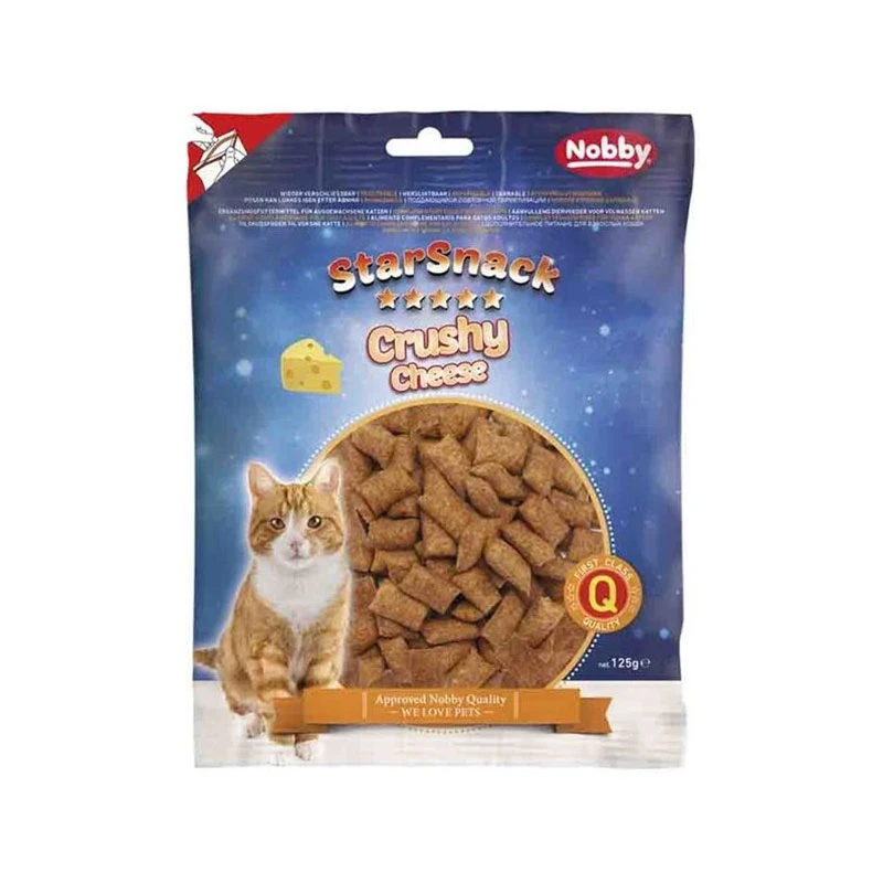 تشویقی گربه نوبی مدل Crushy Cheese با طعم پنیر وزن 125 گرم