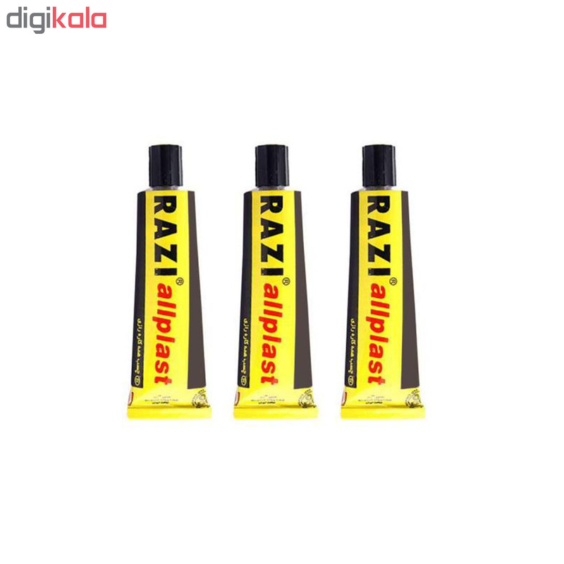 چسب همه کاره رازی مدل Allplast حجم 50 میلی لیتر بسته 3 عددی