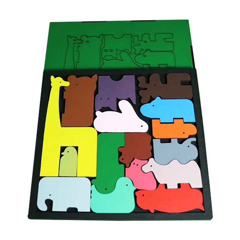 پازل چوبی 16 تکه حیوانات مدل WPanimal002