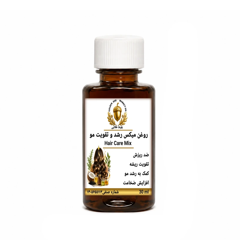 روغن میکس مو بلوط طلایی مدل ممتاز حجم ۳۰‌میلی‌لیتر