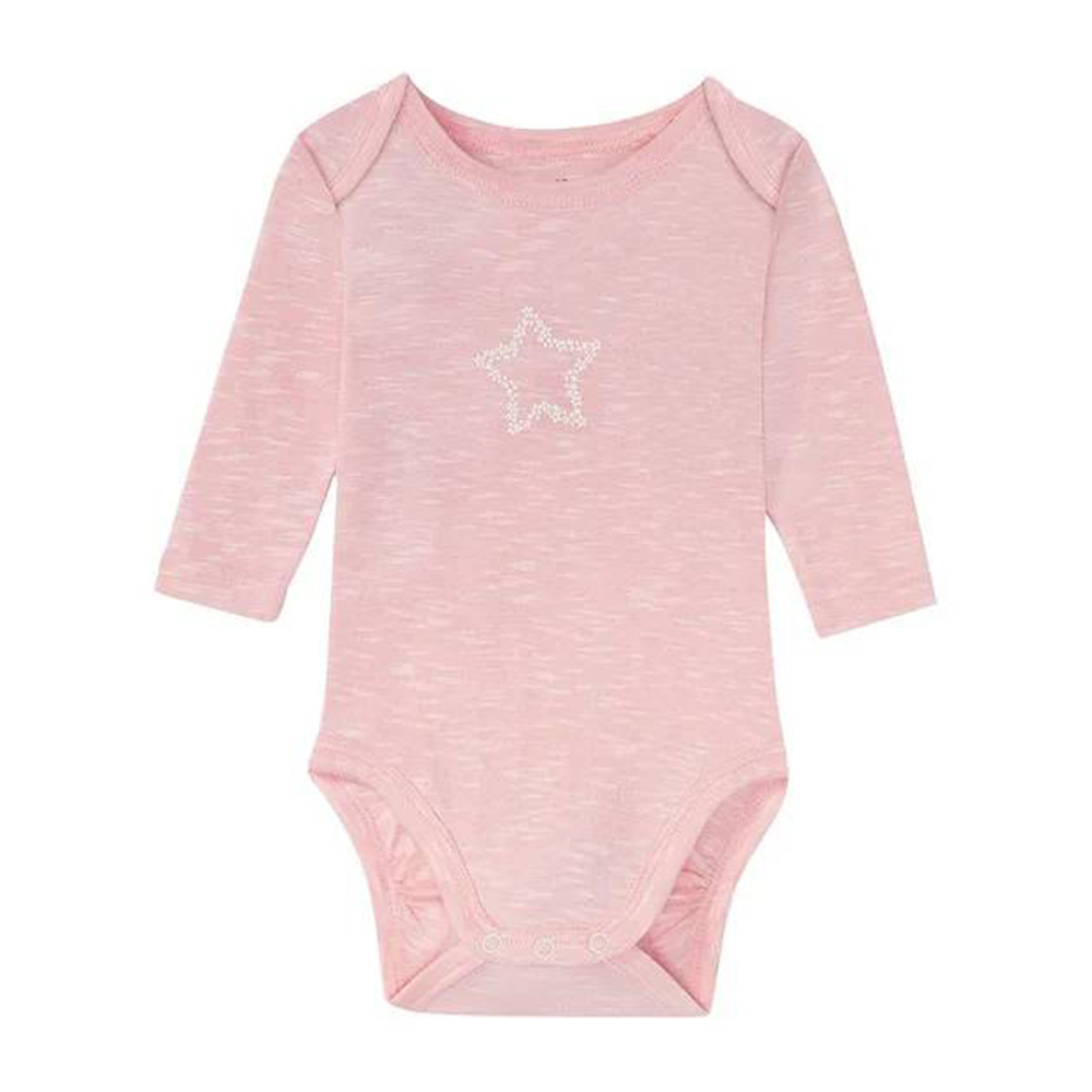 بادی آستین بلند نوزادی لوپیلو مدل ستاره مجموعه 2 عددی