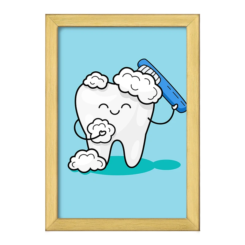 تابلو خندالو طرح دندان و دندان پزشکی کودکانه کد 36753
