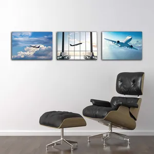 تابلو شاسی بکلیت طرح دفتر هواپیمایی و مسافرت مدل SH-673 مجموعه 3 عددی