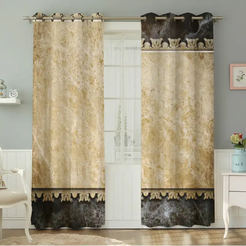 پرده نیروانا طرح سنتی مدل مخمل کد 4945سایز 140×280 سانتی متر