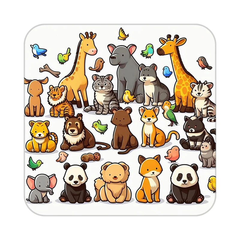 زیر لیوانی کاکتی طرح حیوانات کارتونی مدل mp27623