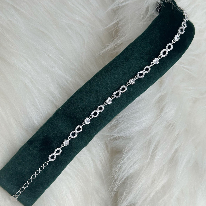 دستبند نقره زنانه سیلور شهر مدل بی نهایت کد 0064_shahr