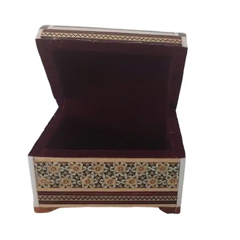 جعبه جواهرات خاتم کاری مدل نقاشی شکار کد 150