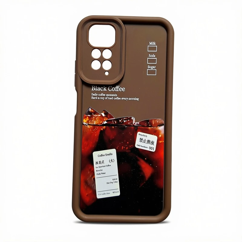 کاور مدل سولید طرح موکا کد 12 مناسب برای گوشی موبایل شیائومی Redmi Note 13 4G