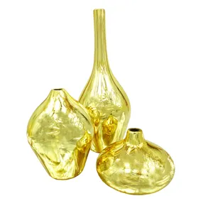 گلدان شیشه ای طرح سالونگ  کد 6457 مجموعه سه عددی