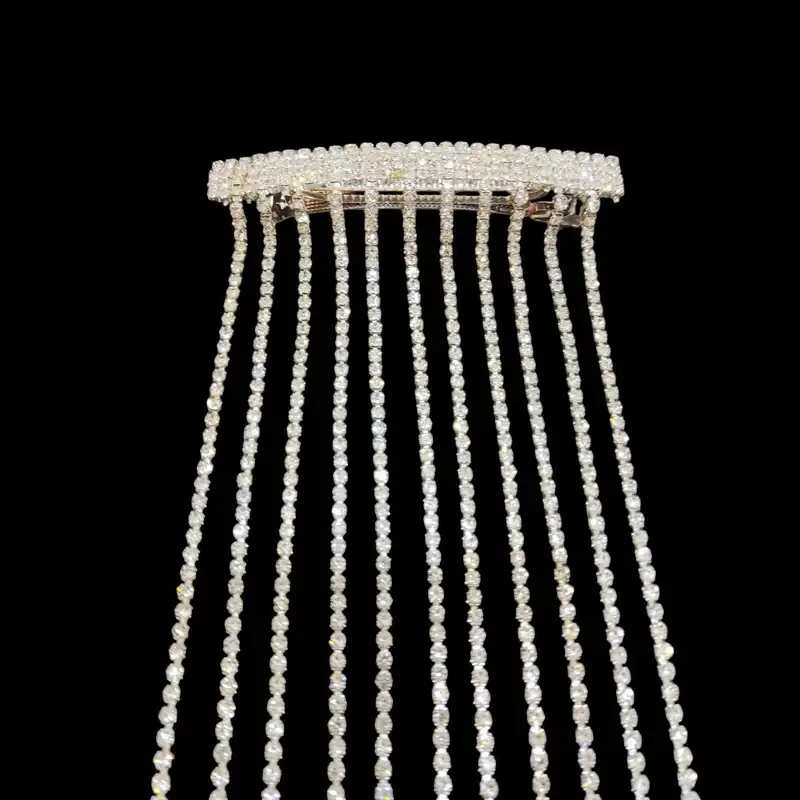 گیره مو زنانه مدل فرانسوی آبشاری نگین دار کد VS-FRANS