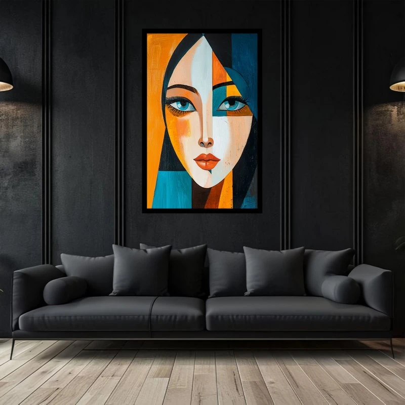 تابلو بکلیت طرح نقاشی و هنر دیجیتال چهره مدل B-bu2736