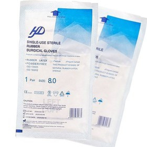 دستکش جراحی مدل HD سایز 8 بسته 10 عددی