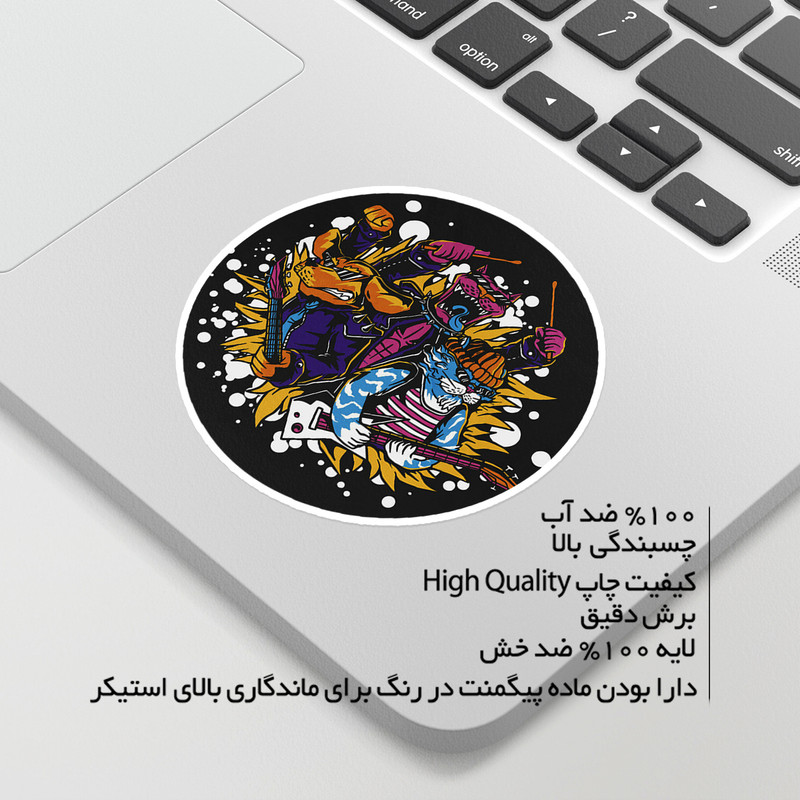 استیکر لپ تاپ ماسا دیزاین طرح music مدل STKJO