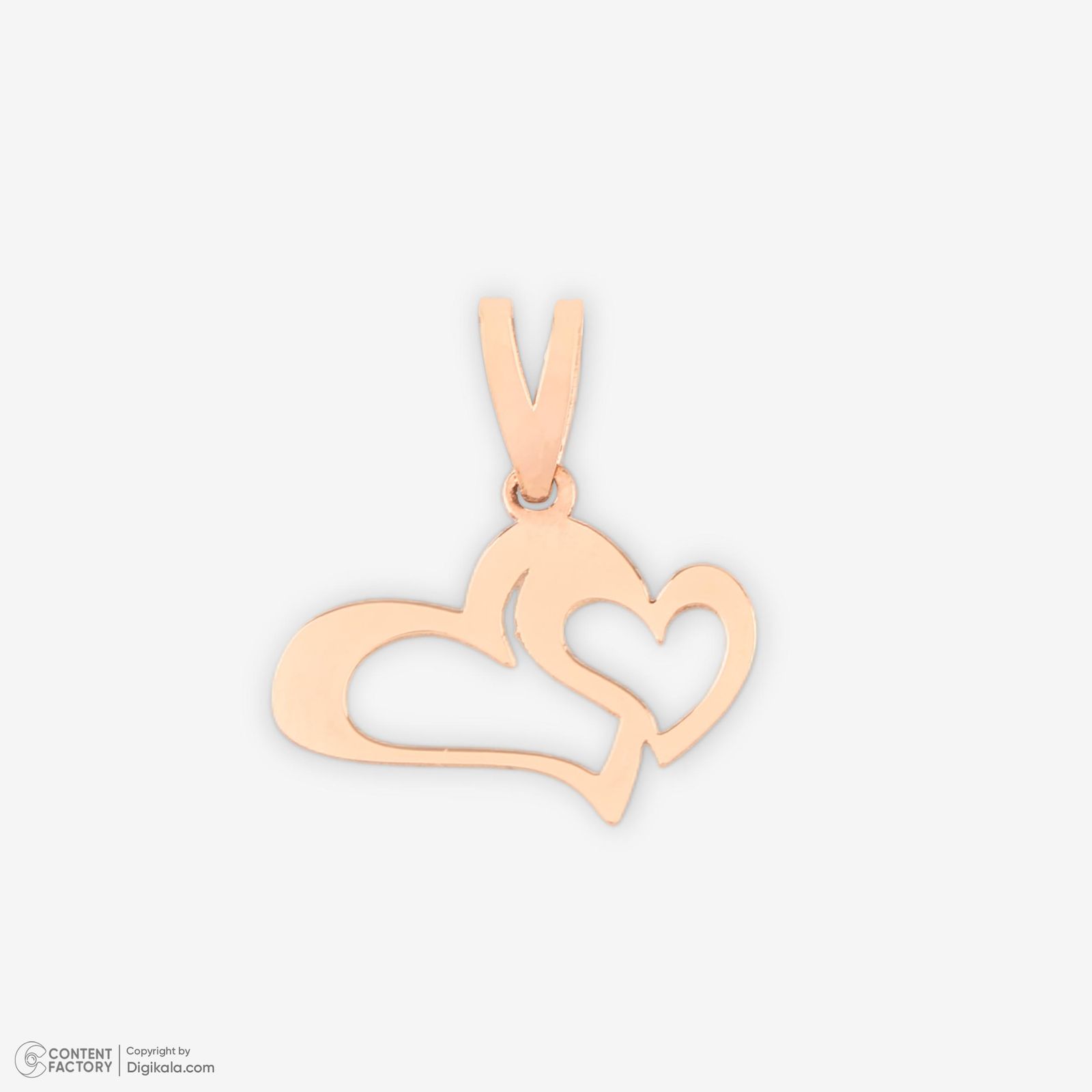نیم ست طلا 18 عیار زنانه حافا گلد مدل قلب کد nim20 -  - 3