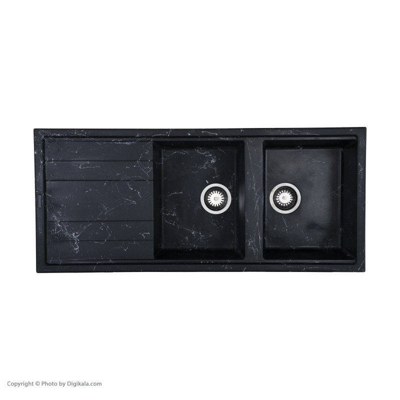 سینک ظرفشویی گرانیتی لیگوریا مدل پالما توکار به همراه مخزن مایع ظرفشویی