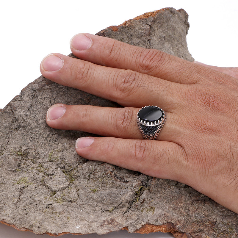 انگشتر نقره مردانه مدل GTA-781 انگشتر نقره مردانه مدل GTA-781