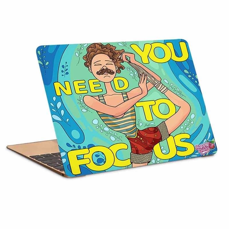 استیکر لپ تاپ طرح you need to focus  کد  P-22مناسب برای لپ تاپ 15.6 اینچ