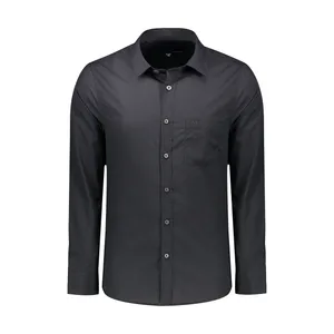 پیراهن آستین بلند مردانه پاتن جامه مدل 102721010073560 رنگ طوسی تیره 