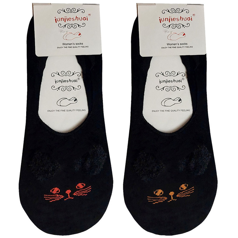 جوراب کالج زنانه مدل گربه1 بسته دو عددی