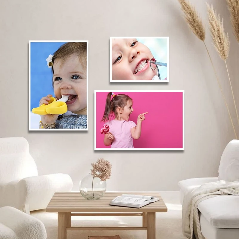 تابلو بکلیت طرح دندانپزشکی و سلامت دهان و دندان مدل W-1339 مجموعه 3 عددی