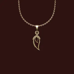 گردنبند طلا 18 عیار زنانه مدوپد مدل برگ کد X2-1-1049