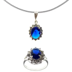 نیم ست نقره زنانه سلین کالا مدل ce-yagh-ab7