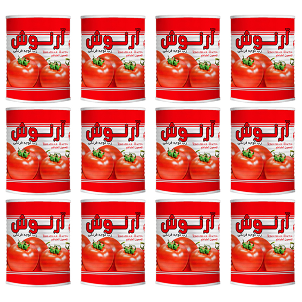 نکته خرید - قیمت روز کنسرو رب گوجه فرنگی آرنوش - 800 گرم مجموعه 12 عددی خرید