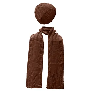 ست کلاه و شال گردن بافتنی کد S-0014