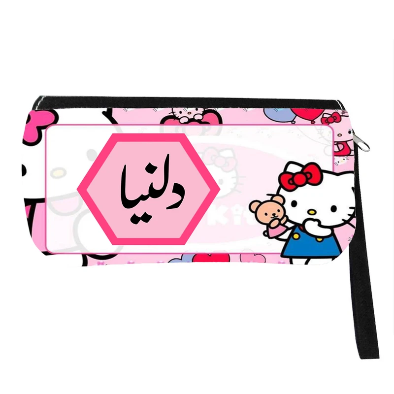 جامدادی پاد آفرین مدل فانتزی طرح کارتونی کیتی دخترانه اسم دلنیا کد p584