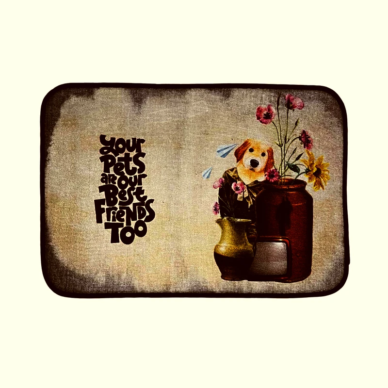 مت زیرانداز ظرف آب و غذای سگ و گربه مدل LQ10