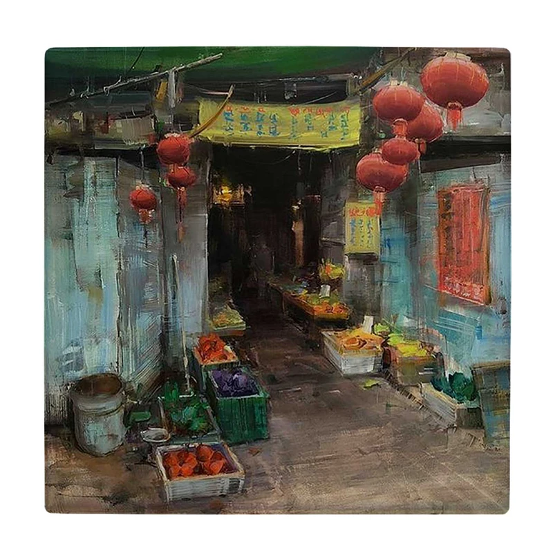 زیر لیوانی  طرح نقاشی میوه فروشی چینی کد    5989801_4911