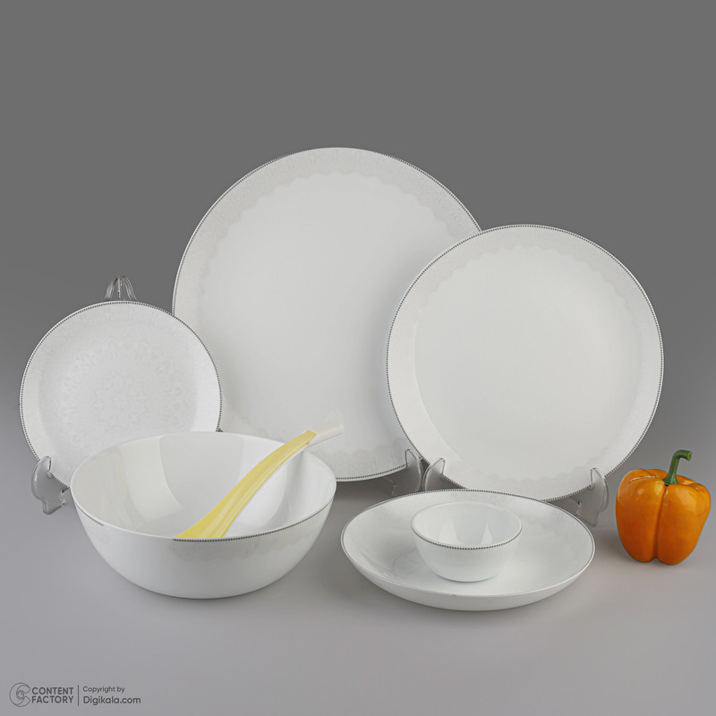 سرویس غذاخوری 26 پارچه دینو طرح دایره مدل کلاسیک سوژا