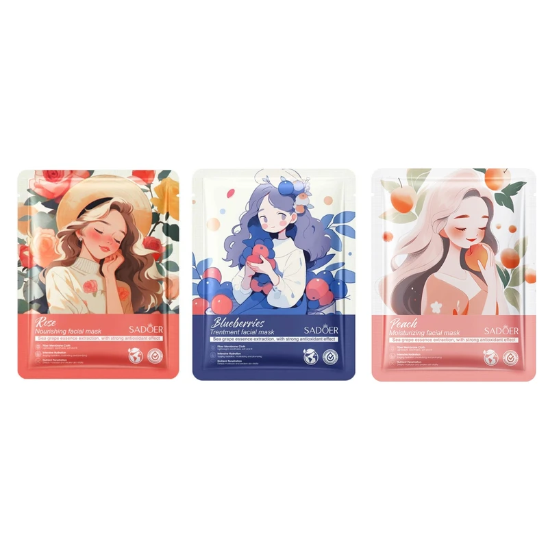 ماسک صورت سادور مدل 023 وزن 25 گرم بسته 3 عددی