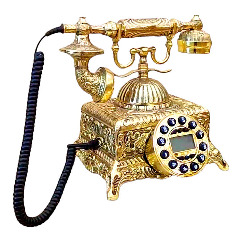 تلفن برنجی مدل مربع کد H-1191
