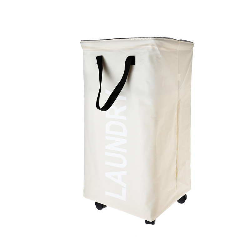 سبد رخت چرک مدل چرخ دار طرح LAUNDRY