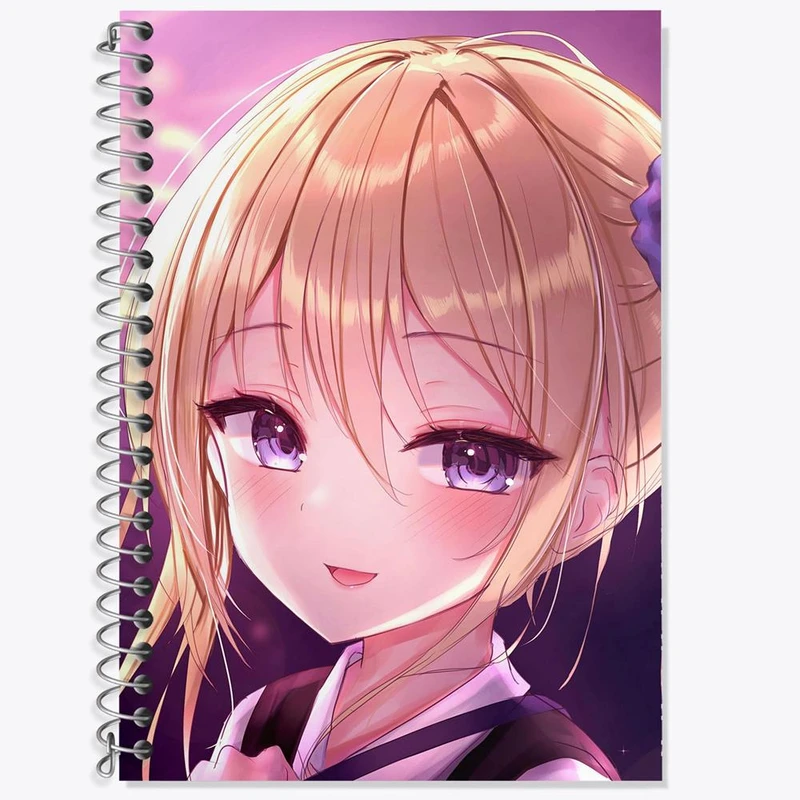 دفتر زبان 50 برگ خندالو مدل سه خط طرح هایاساکا انیمه کاگویا ساما کد 16017