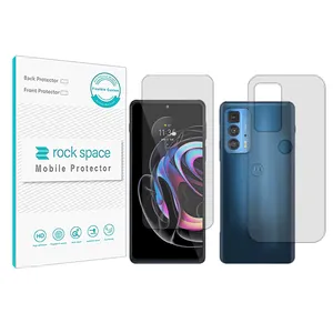 Rockspace clear screen protector HyGEL model suitable for Motorola Edge 20 Pro mobile phone with back protector