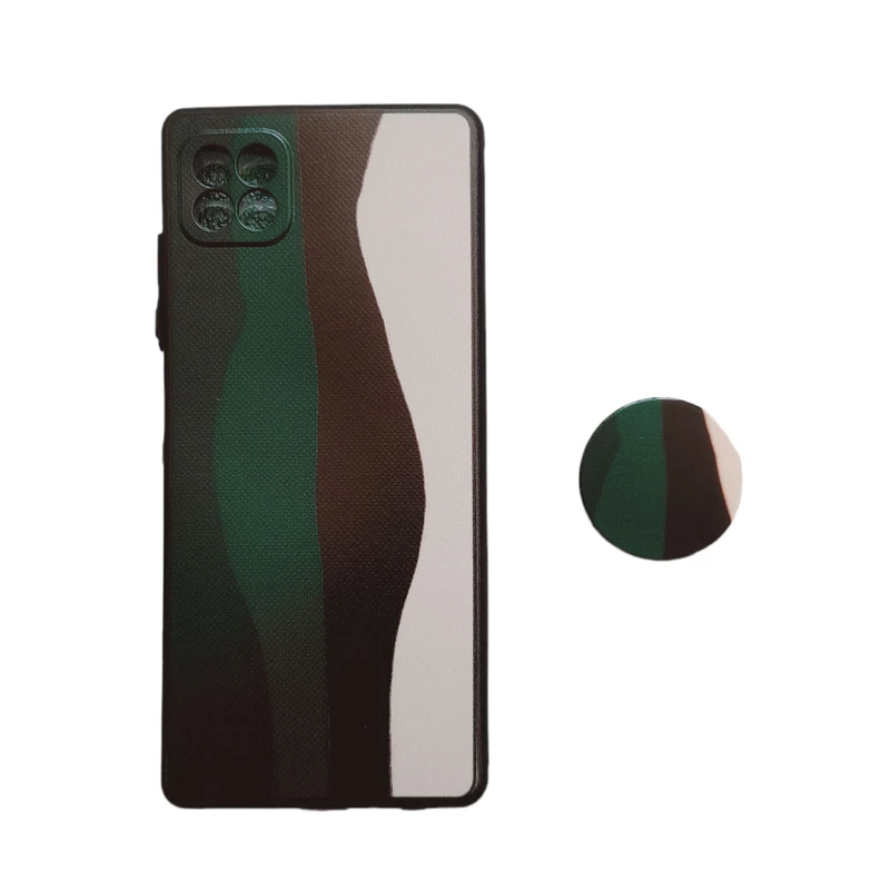 کاور طرح آبرنگی مدل a03s مناسب برای گوشی موبایل سامسونگ Galaxy A03S / A02S / M02S به همراه پاپ سوکت
